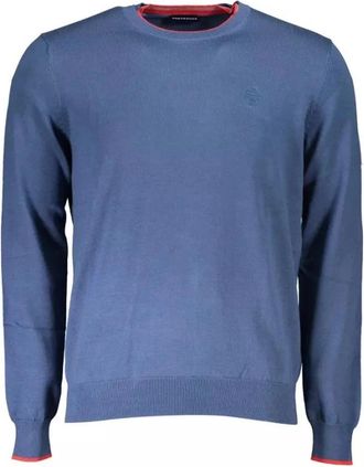 North Sails Nautische Chic Blauwe Trui - Heren - Ronde hals truien - Blauw - 2XL - Katoen - Truien & Vesten