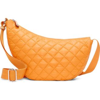 MZ Wallace Small Metro Smile Shoulder Bag in Sunset Orange at Nordstrom