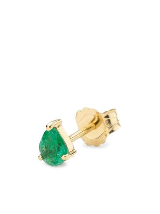 WHITEbIRD 18K yellow gold Pear emerald earring