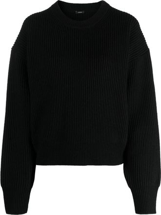 Joseph round-neck knitted jumper - women - Merino - M - Black