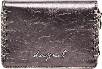Desigual Greta Tiny Zip Capsule Wallet - Dames - Portefeuilles - Bruin - ONE Size - Polyester - Accessoires