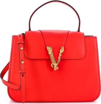Versace Virtus Top Handle Bag Leather Medium
