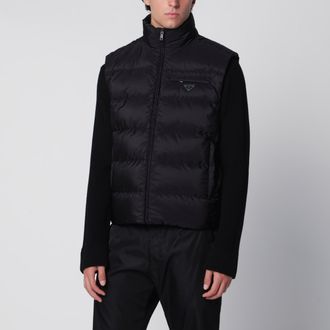 Prada Gilet imbottito nero in Re-Nylon