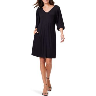 Nic+Zoe Balloon Sleeve Shift Dress in Black Onyx at Nordstrom Rack, Size X-Small