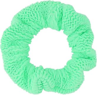 Hunza G Textured Scrunchie Haar Elastiek - Dames - Haaraccessoires - Groen - ONE Size - Accessoires