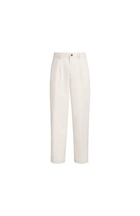 Brunello Cucinelli Cotton and linen trousers in White at Nordstrom, Size 52 It