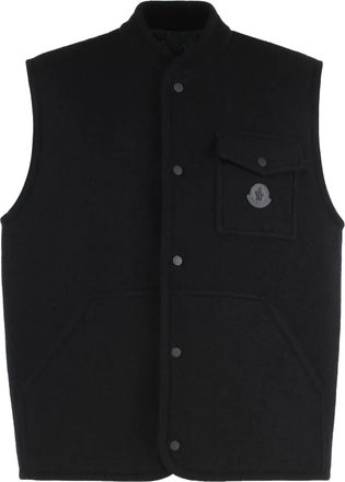 Moncler Bouclé wollen gilet - Zwart