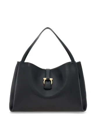 Ferragamo Black Leather Tote