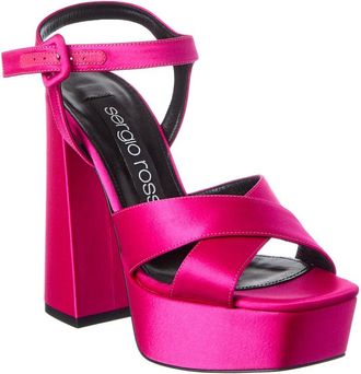 Sergio Rossi Alicia 90 Satin Platform Pump