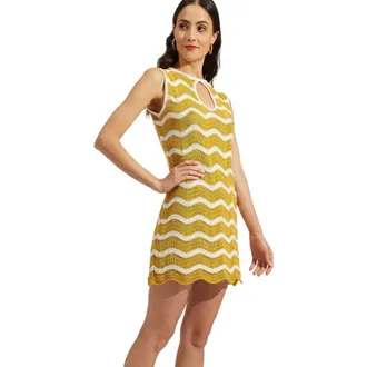 La DoubleJ Wavy Mini Dress Avorio / Giallo at Nordstrom, Size Xx-Small