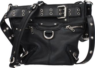 Balenciaga Damens Umh&auml;ngetaschen Leder Schwarz