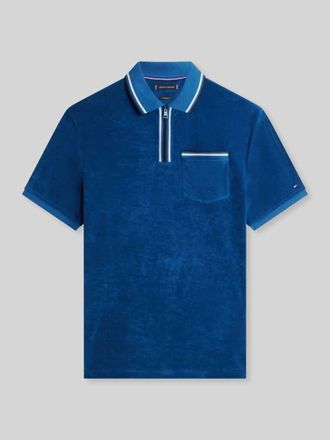 Tommy Hilfiger Regular Fit Poloshirt aus Frottee in Dunkelblau, Gr&ouml;&szlig;e XXL