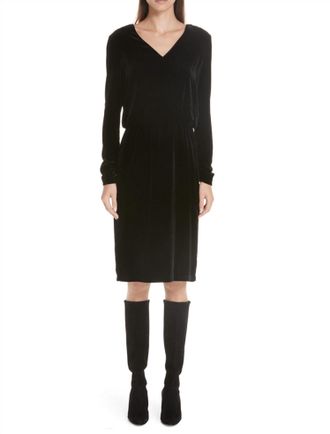 Lafayette 148 New York Josephina Velvet Dress In Black