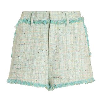 Genny Short Shorts, female, Green, Size: 2XS Multi-Thread Jacquard Shorts