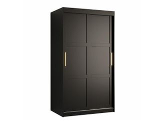 Mirjan24 Mobilier1 - Armario Ferfere 100, Negro, 200x100x62cm, Puertas De Armario: Correderas, N&uacute;mero De Estantes: 0