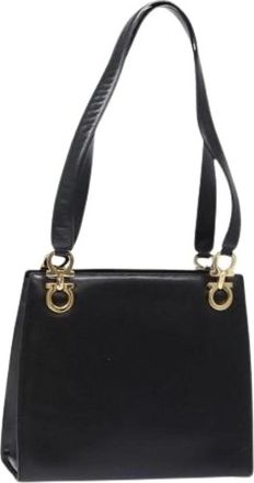 Ferragamo Pre-owned Leren Schoudertas - Dames - Vintage Schoudertas - Zwart - ONE Size - Leer - Vintage