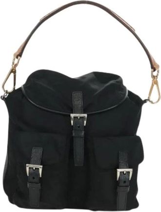 Prada Pre-owned Bucket Bags, female, Black, Size: ONE SIZE Pre-owned Nylon Vintage Bucket Bag