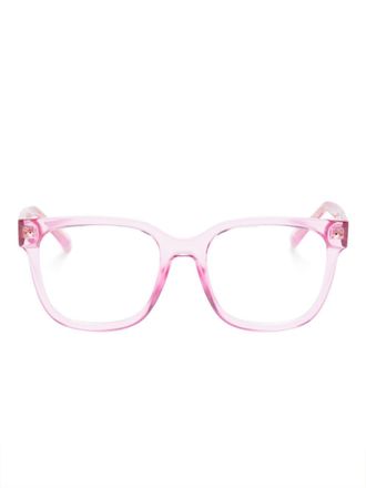 Chiara Ferragni transparent square-frame glasses - women - Acetate - 51 - Pink