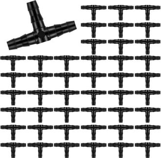 OEM 100 Uds. Conectores De P&uacute;as Para Riego Por Goteo, Manguera En T Universal Con P&uacute;as De 1/4, Se Adapta Al Sistema De Riego De Jard&iacute;n Con Manguera Por Go