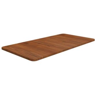 vidaXL Encimera Ba&ntilde;o Madera Maciza Tratada Marr&oacute;n Oscuro 80x40x1,5 Cm Vidaxl
