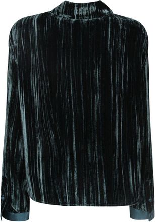 Emporio Armani Pleated Velvet Shirt - Green
