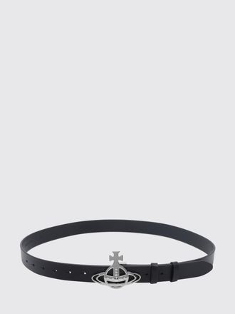 Vivienne Westwood Orb Monogram Buckle Calf Leather Belt