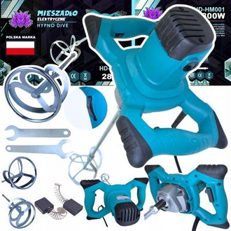 OEM Mezclador El&eacute;ctrico Para Mortero, Cola, Hormigonera + 2 Mezcladores De Pintura