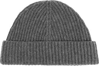 Jil Sander Wool Beanie - Heren - Hoeden - Grijs - ONE Size - Wol - Accessoires