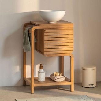 Sklum Conjunto De Mueble De Ba&ntilde;o En Madera De Teca Bradley Sklum