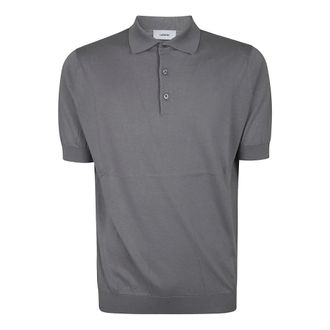 Lardini Polo Shirts, male, Gray, Size: 2XL Cotton T-shirt