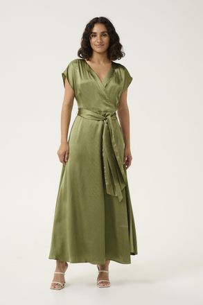 Cream Jurk Feminine green