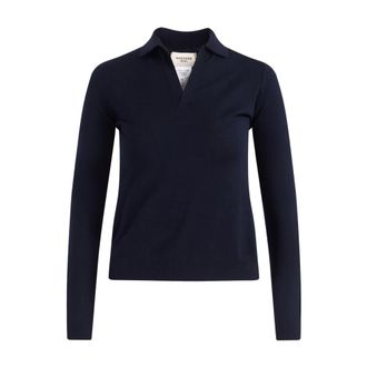 Max Mara Lange Gebreide Kleding - Dames - V-hals truien - Blauw - XS - Truien & Vesten