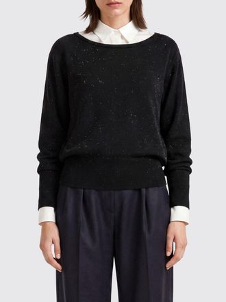 Herno Maglia in viscosa e lurex con scollo a barca