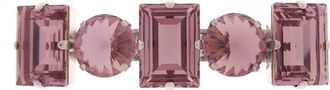 L. Erickson Small Sienna Swarovski Crystal Barrette in Lt Amethyst/Silver at Nordstrom