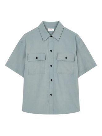 STUDIO TOMBOY double-pocket short-sleeve shirt - men - Rayon/Cotton/Polyurethane/Polyester - S - Green