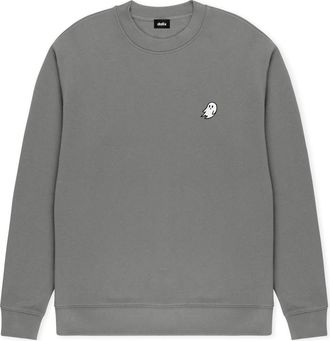 Dalix Ghost Relaxed Midweight Fleece Crewneck Sweatshirt in Shadow at Nordstrom, Size Xx-Large