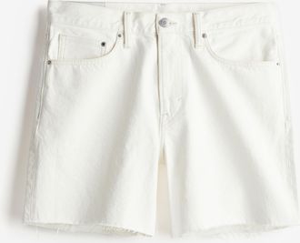 H&M Regular Denim Shorts - White