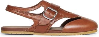 Dries Van Noten Platte sandalen - Dames - Sandalen - Bruin - 37 EU - Leer - Schoenen