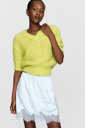Maeve Wool Blend Textured Tee