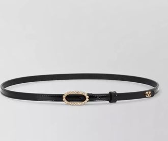 Valentino Garavani leather mini vlogo signature belt