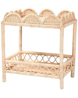 Baxton Studio Eloisa Natural Rattan End Table