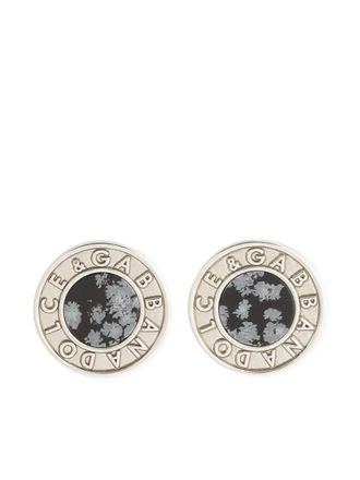 Dolce & Gabbana logo-engraved cufflinks - Silver