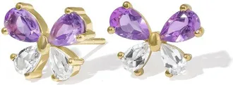 Tiramisu Plated 1.60 Ct. Tw. Gemstone Stud Earring
