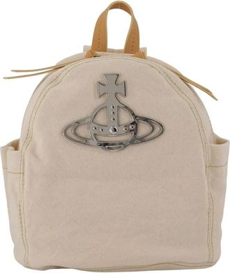 Vivienne Westwood Tassen, Dames, Beige, ONE Size, Katoen, George Small Rucksack