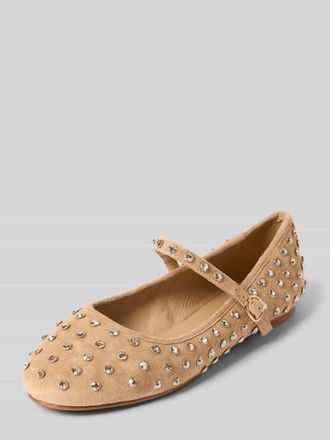 Alma En Pena Ballerinas mit Strasssteinbesatz in Sand, Gr&ouml;&szlig;e 37