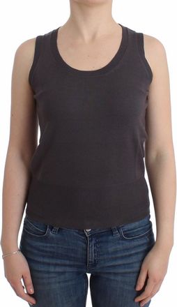 John Galliano Galliano Bruin gebreide tanktop