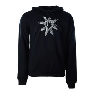 Dolce & Gabbana Hooded Heart Sweatshirt - male - Dolce & Gabbana - Hoodies - Black - M - Sweatshirts & Hoodies