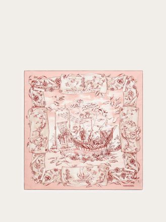 Ferragamo Women Voyage print silk scarf Pink