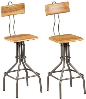 vidaXL Bar Chairs 2 pcs Solid Reclaimed Teak Wood Vidaxl