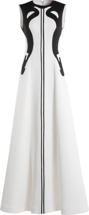 Saiid Kobeisy Neoprene Dress With Abstract Contrast Cuts